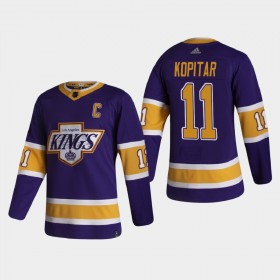 Los Angeles Kings Anze Kopitar 11 2020-21 Reverse Retro Authentic Shirt - Mannen